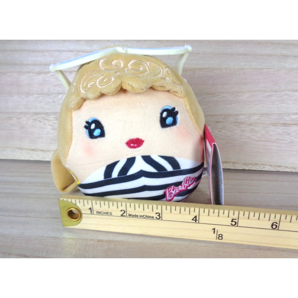 Barbie Cuutopia 5" Plush Original Swimsuit Black Stripe Mini Stuffie NWT - Picture 7 of 7